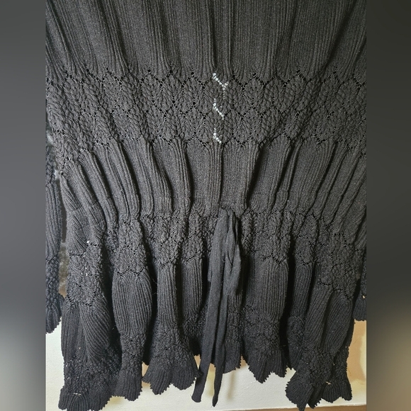 Free People Fire Island Cinch Top Black Small - Picture 4 of 12